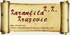 Karanfila Kružević vizit kartica